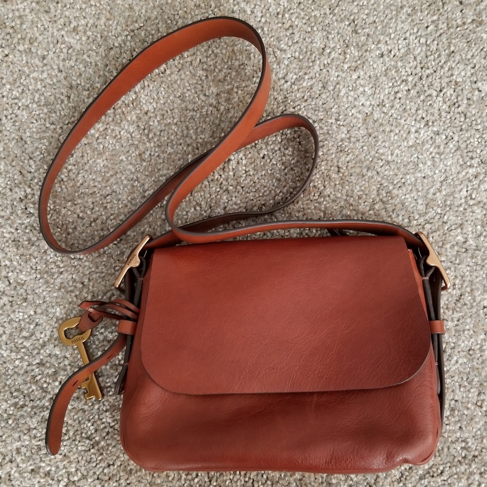 FOSSIL brown leather bag